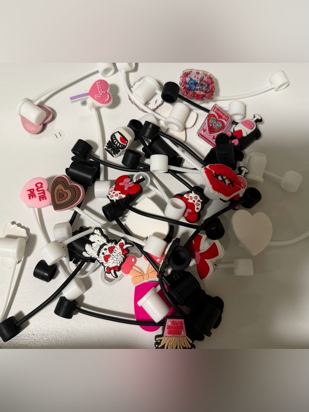 Straw Topper Bundle - Valentines/Love 30 Random Toppers